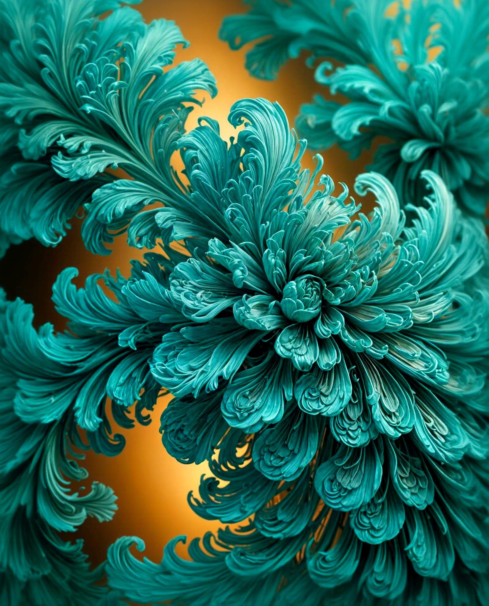 Turquoise Abstract Art: Harmonious Color Designs