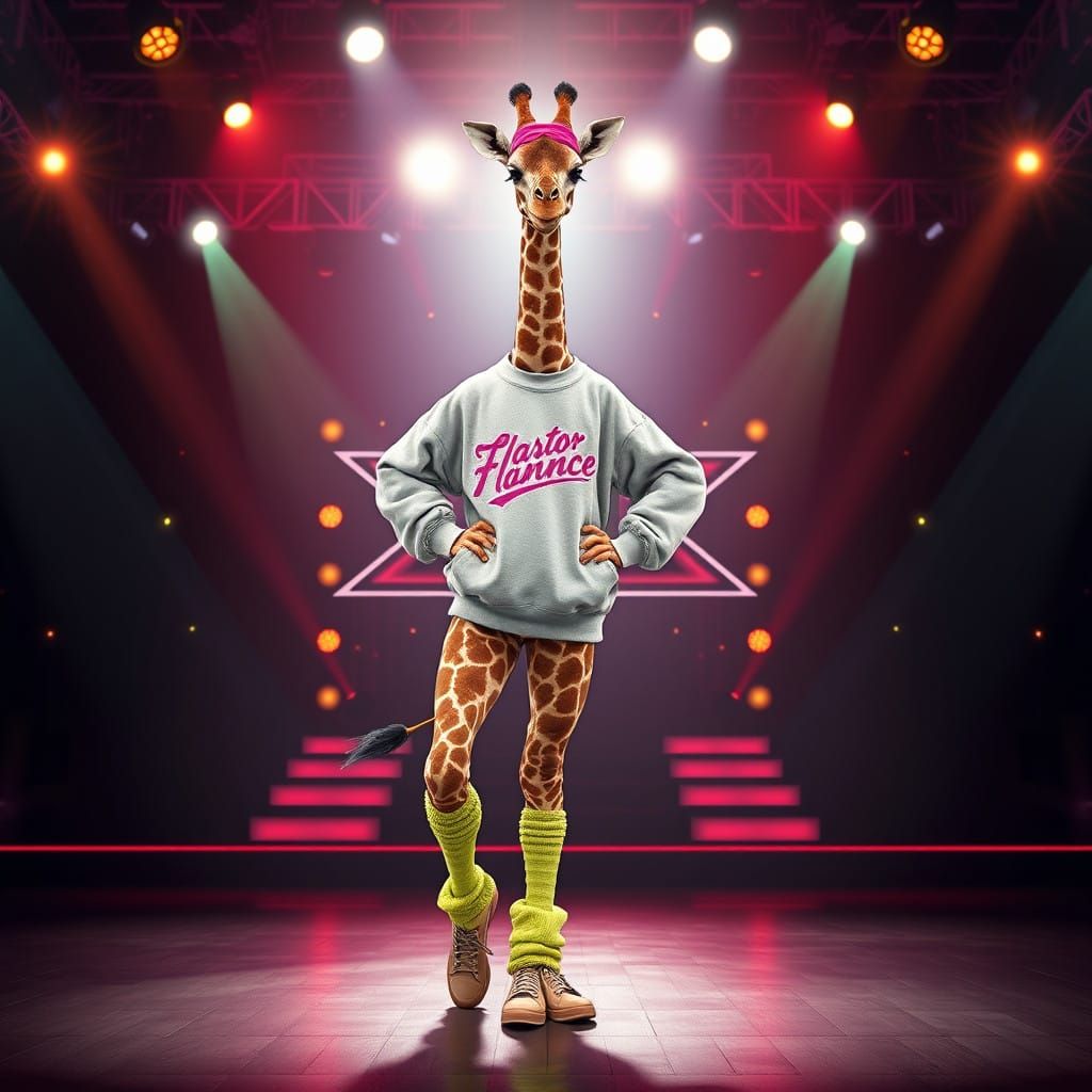 Confident Giraffe Steals the X-Factor Stage