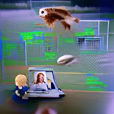 Surreal Scene: Scully, DeLorean, and Tennis Hedgehog