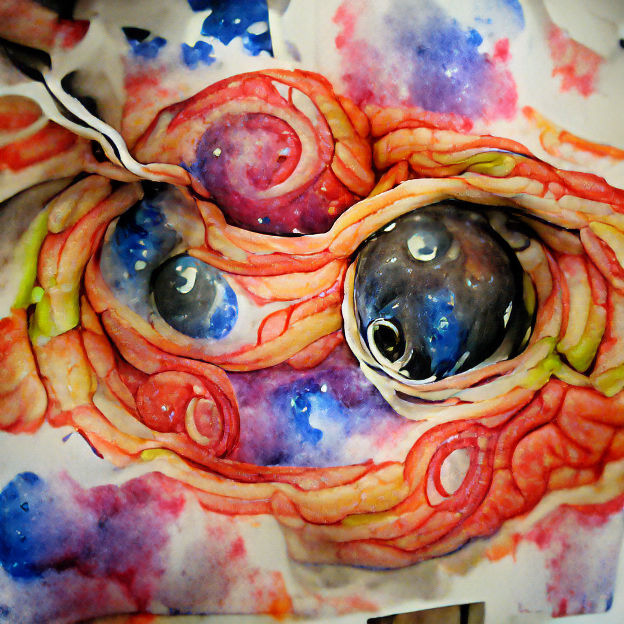 Vibrant Galactic Landscape Created by AI