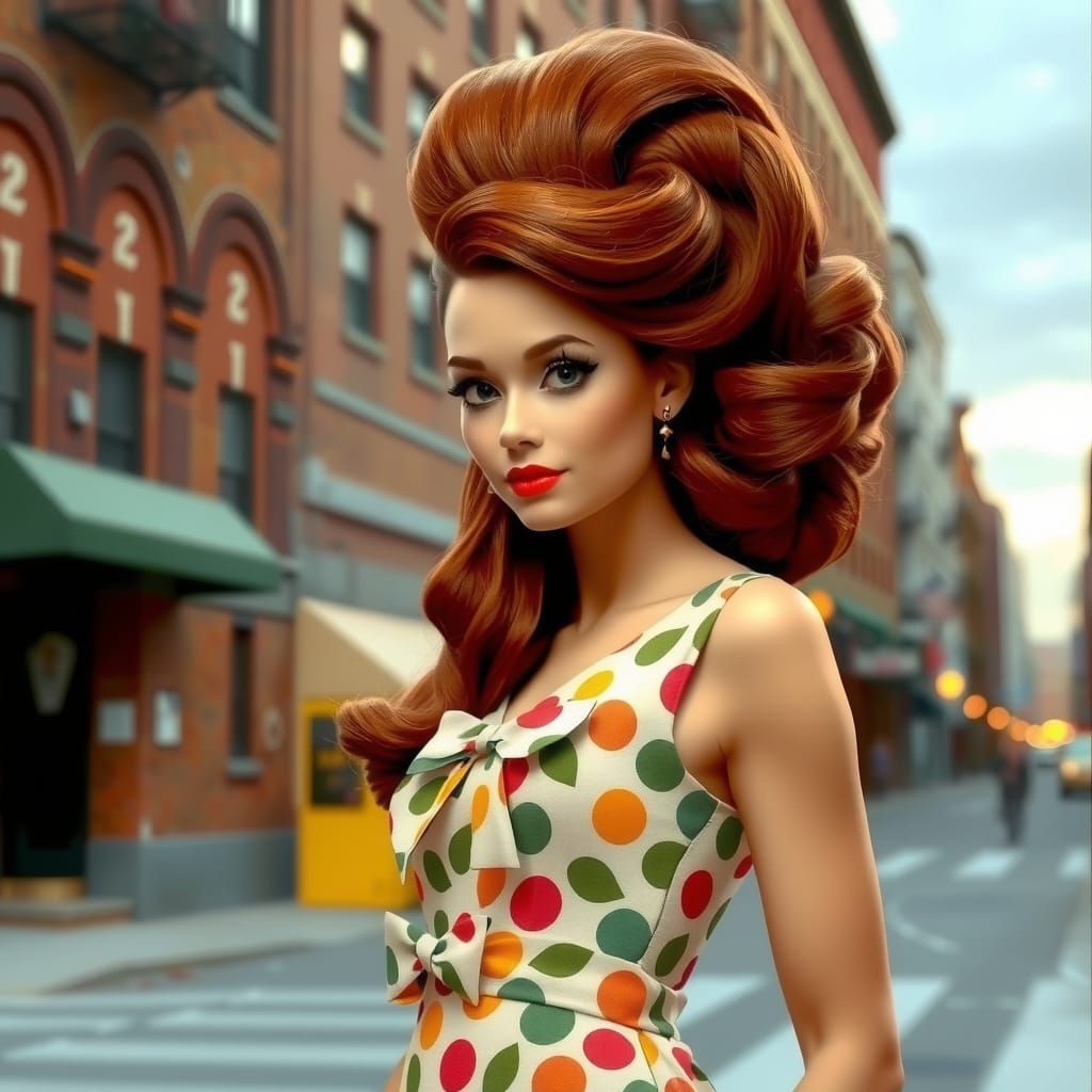 Mod Girl Reigns Over 1960s City Streets