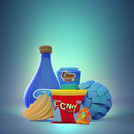 CHRUNCHY Chips: 3D Render in Pixar Style