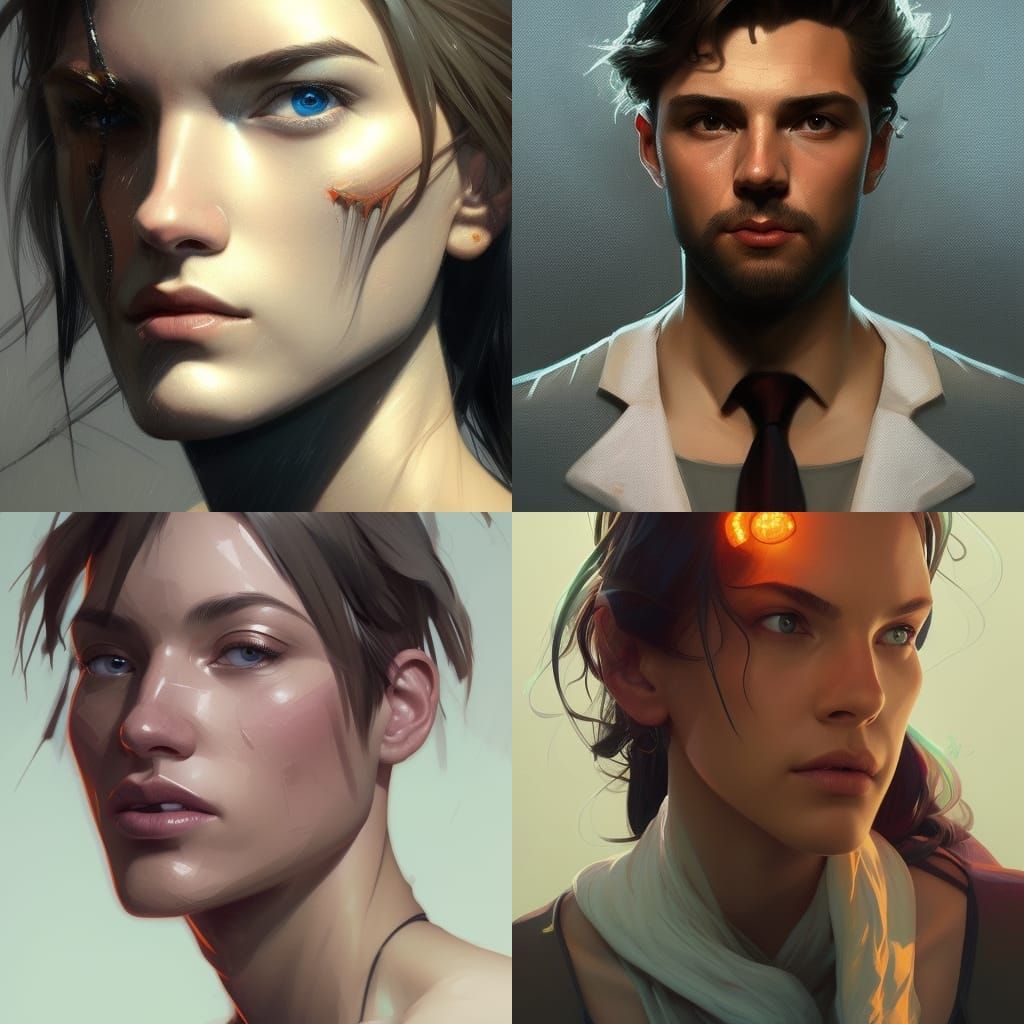 Hyperdetailed Portrait in Dynamic Lighting