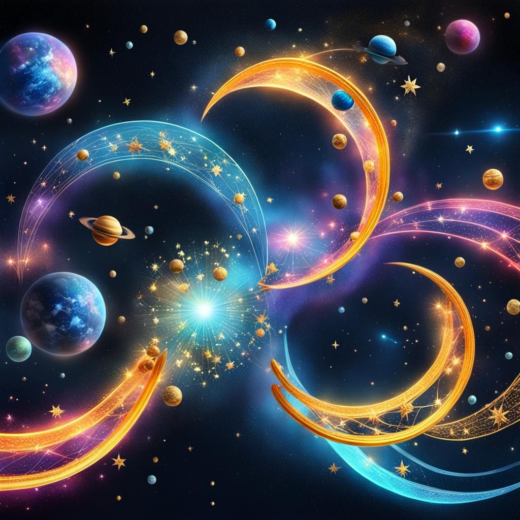 Day and Night Separated by Gold Zipper in Digital Art