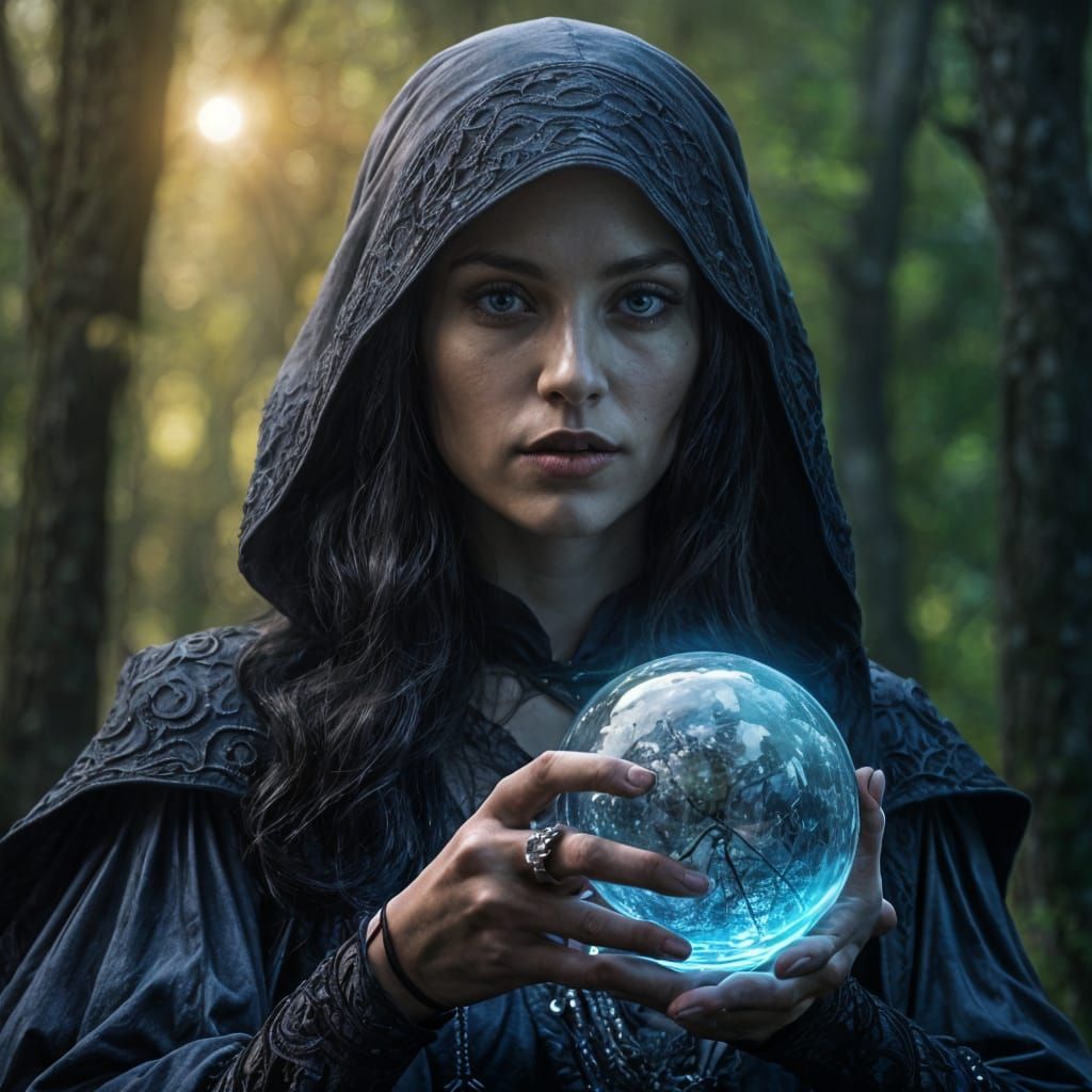 Gothic Sorceress in Dark Fantasy Art Style