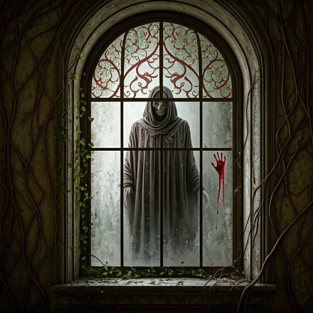 Ghostly Figure in Abandoned Art Nouveau House