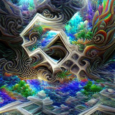 Psychedelic Fractal Mosaic in Holographic 3D