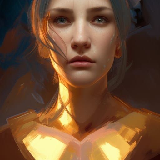 Detailed Portrait of Protector in Artgerm Style