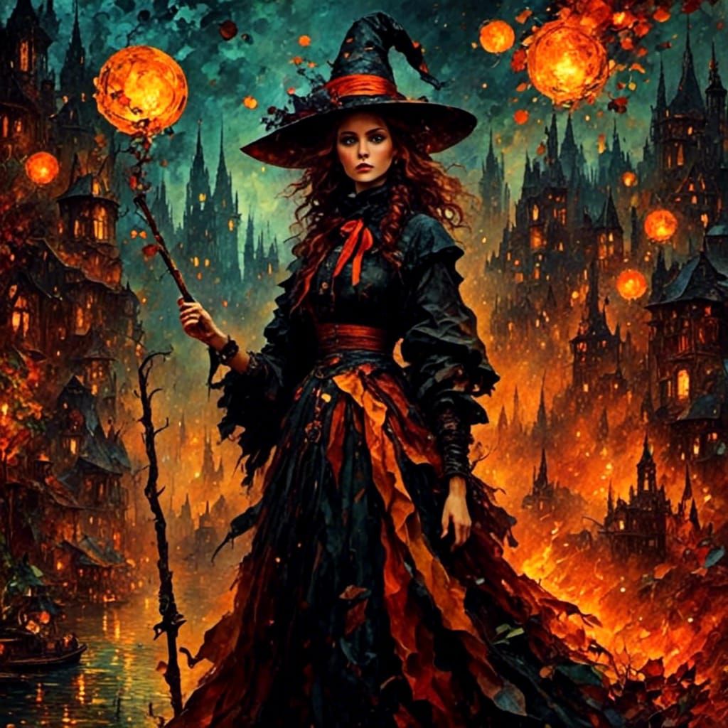 Enchanting Mystical Scene with Diamond Texture