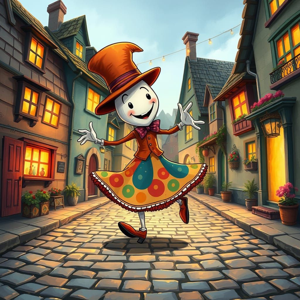 Dancing Hatpin Brought to Life in Whimsical Town