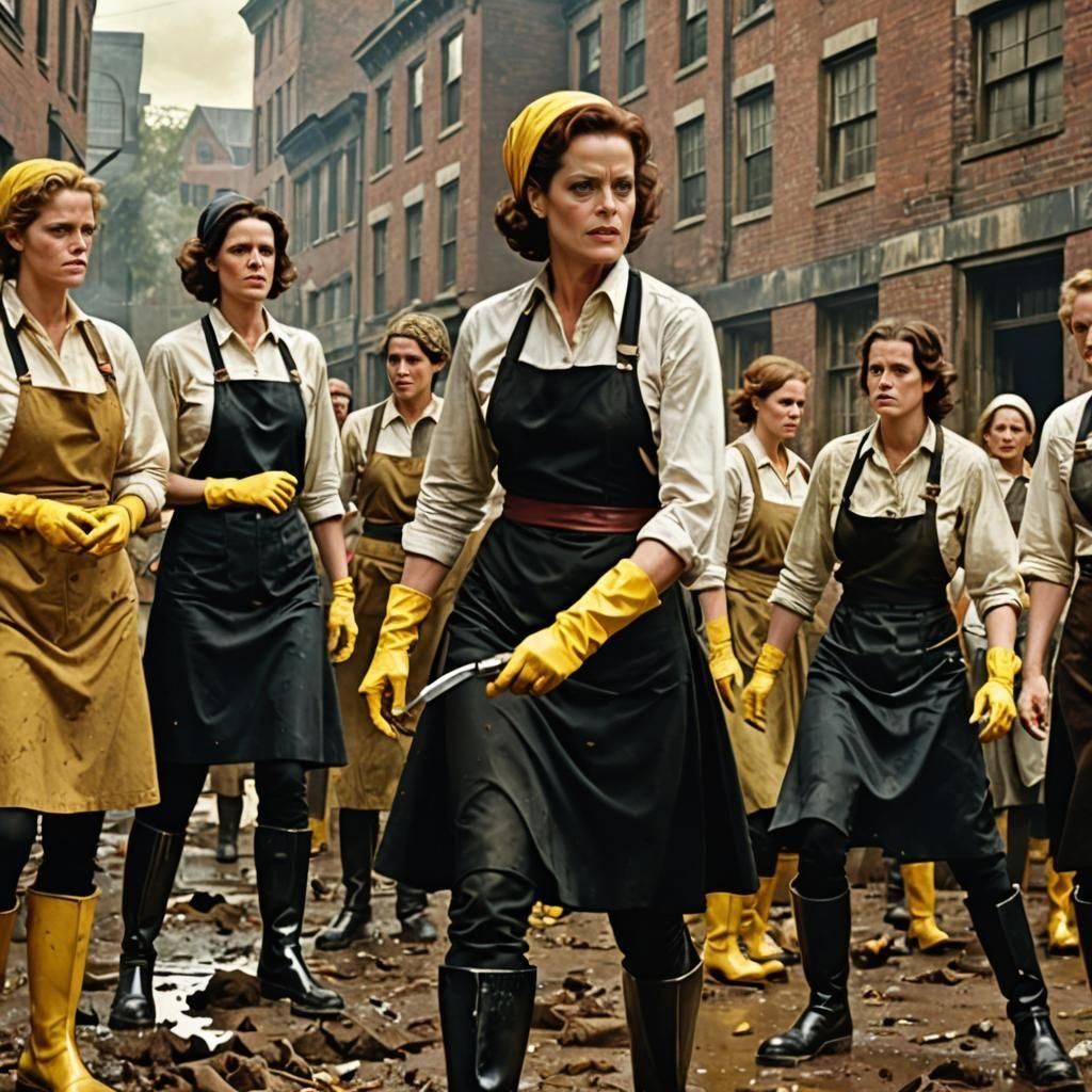 Sigourney Weaver as Charwoman in Matte Painting