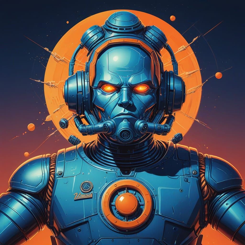 Atompunk Big Boy Statue Orbits Earth With Sci-Fi Interior