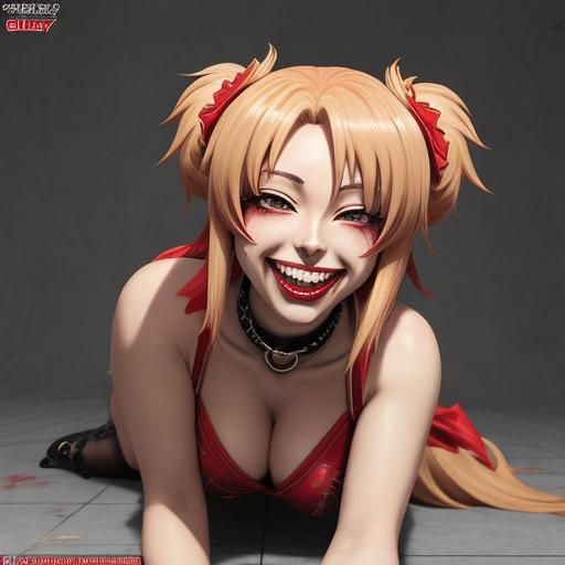 Provocative Anime Girl in Doggy Style Position