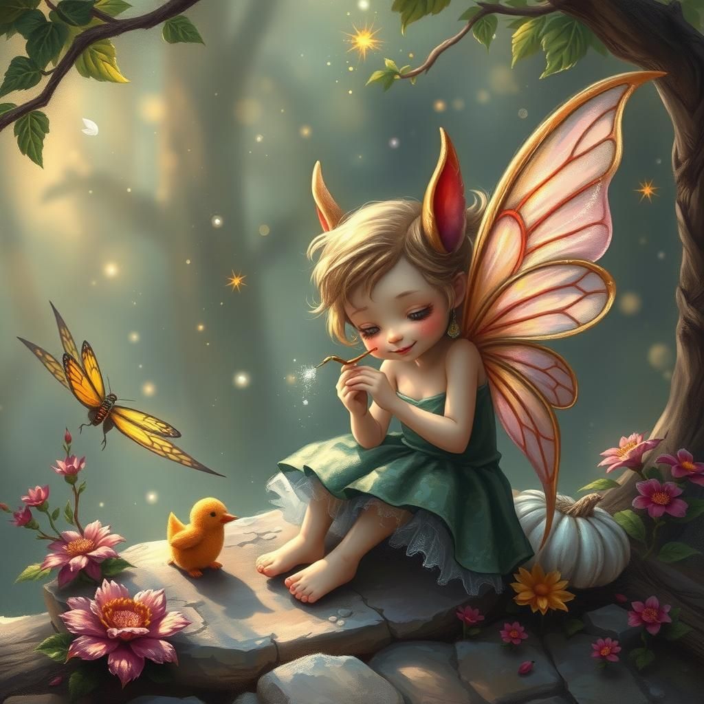 Enchanted Fairy Scene in Ethereal Fantasy World