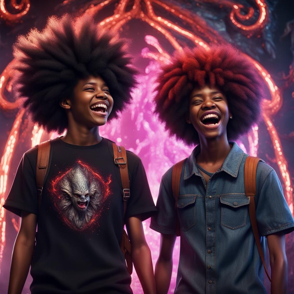 Demonic Fairy and Teenager: Fantasy Concept Art