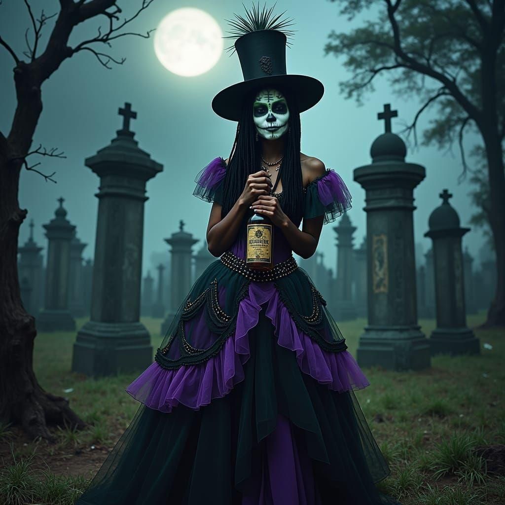 Maman Brigitte: Voodoo Goddess in Haitian Graveyard