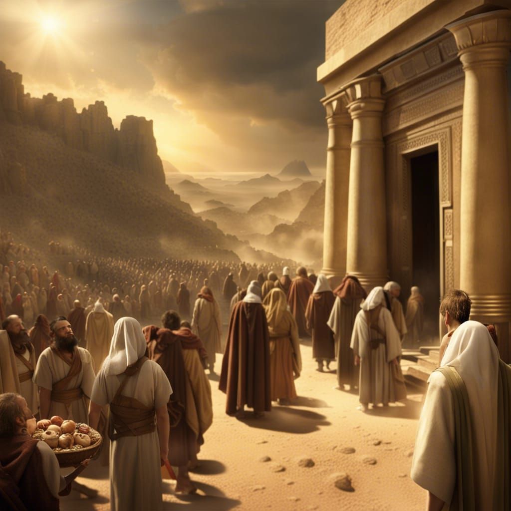 Passover Festival: Israelites' Exodus in Matte Painting