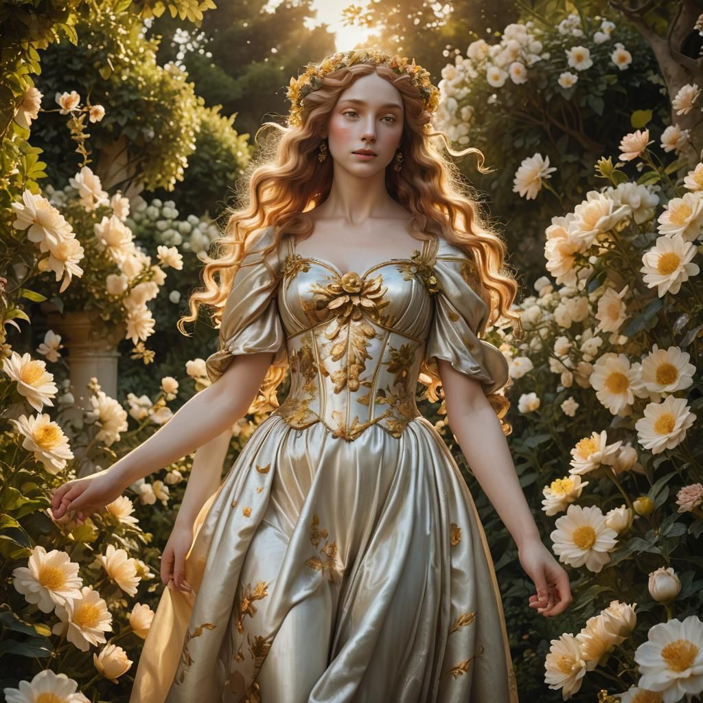 Venus in a Flower Garden, Renaissance Portrait