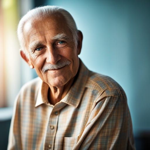 Portrait of a Grandfather with White Hair
