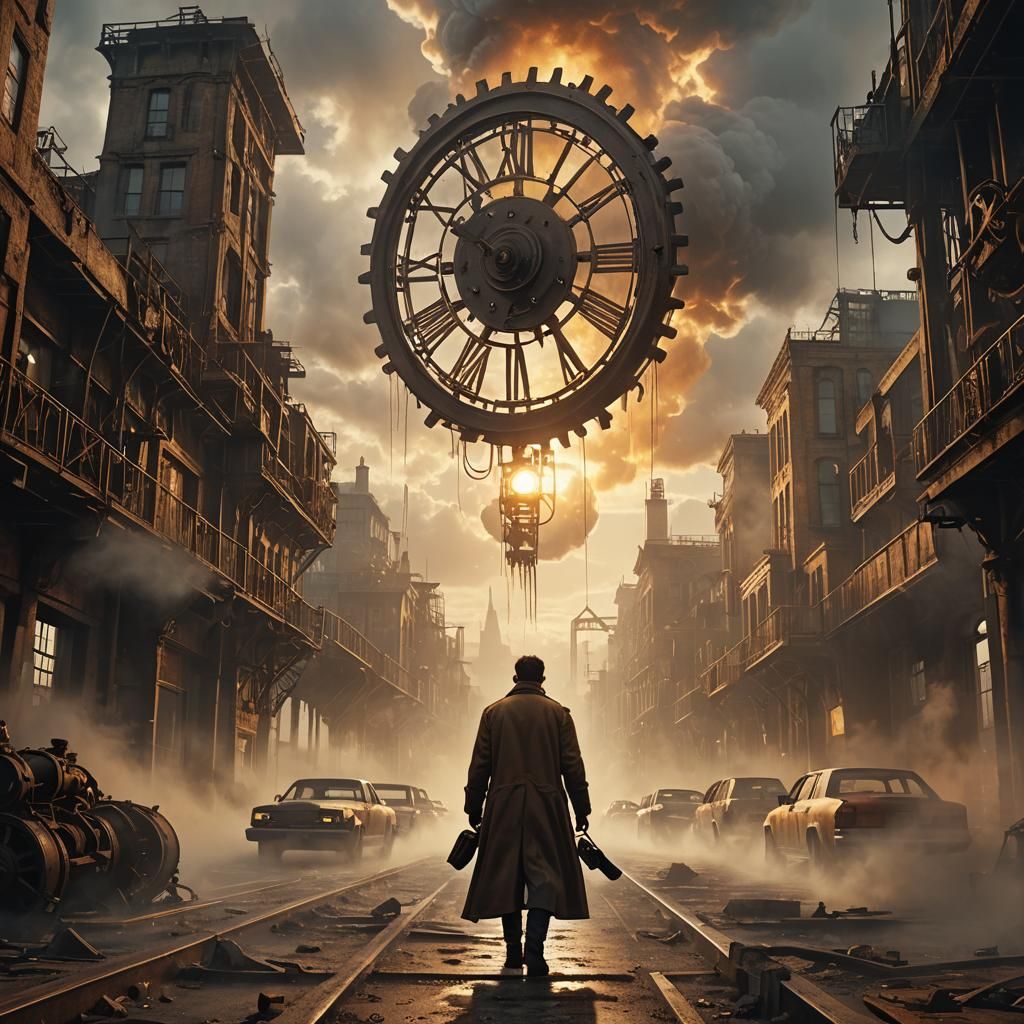 Reality Tear Reveals Dystopian Cityscape in Digital Painting