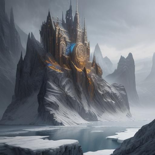 Silver Gold and Ice Fantasy Concept Art