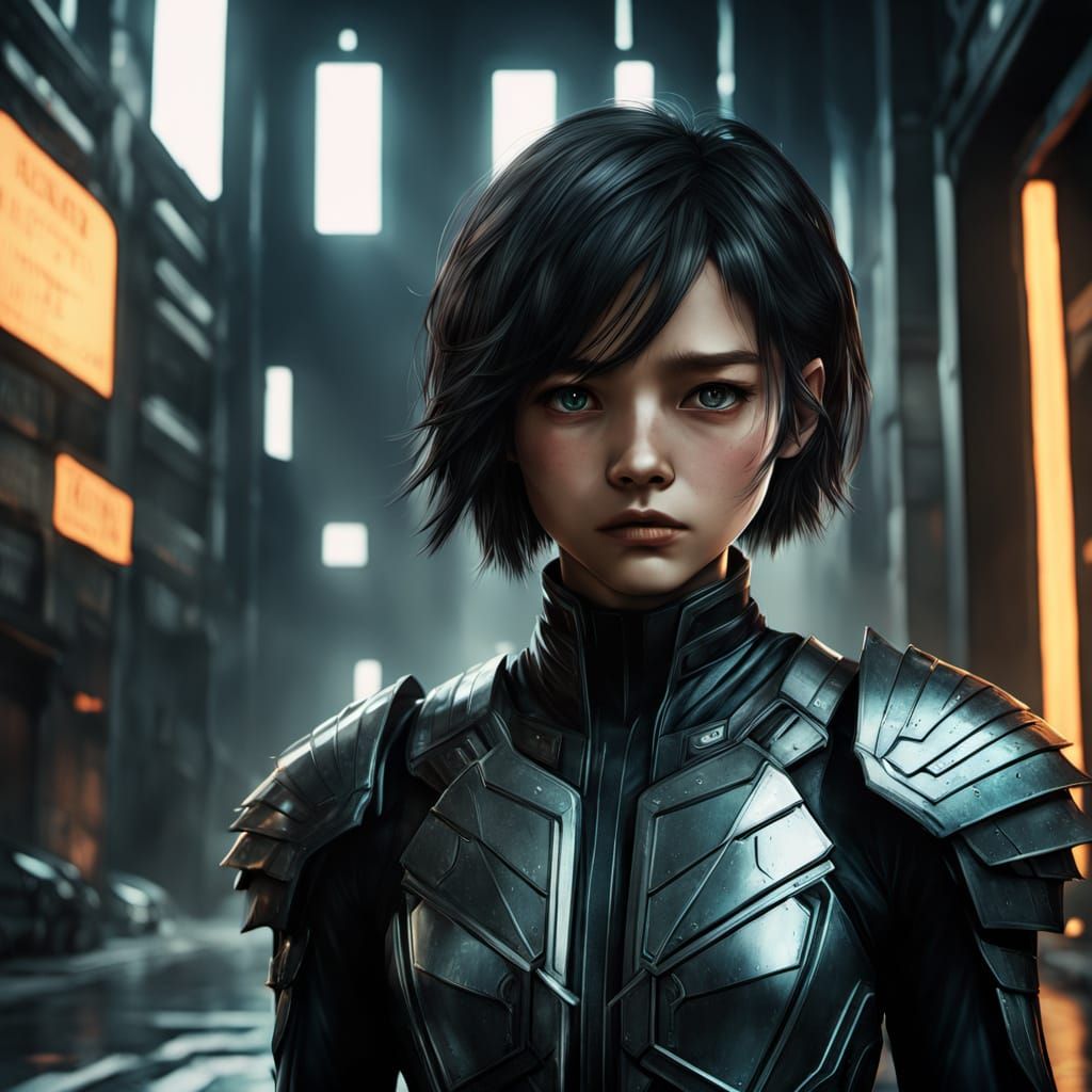 Cyberpunk Phoenix Rising from Neon Metropolis