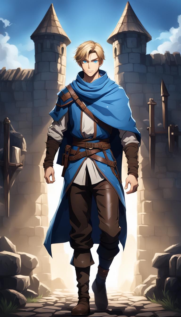 Anime Portrait of a Medieval Teen Adventurer