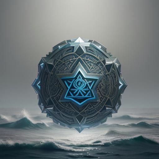 Star of David Interlocking Pattern in Anime-Inspired 3D Art