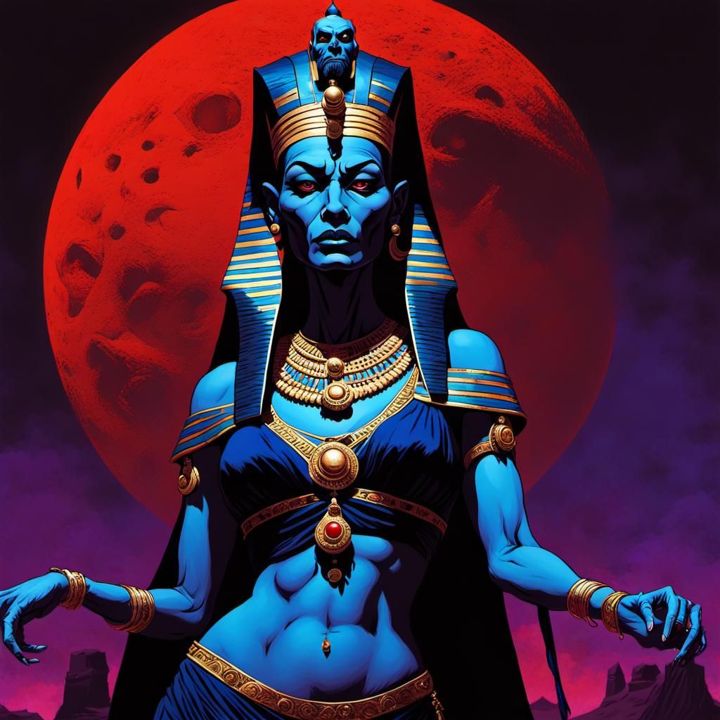 Egyptian Ghoul Queen in Frazetta Style