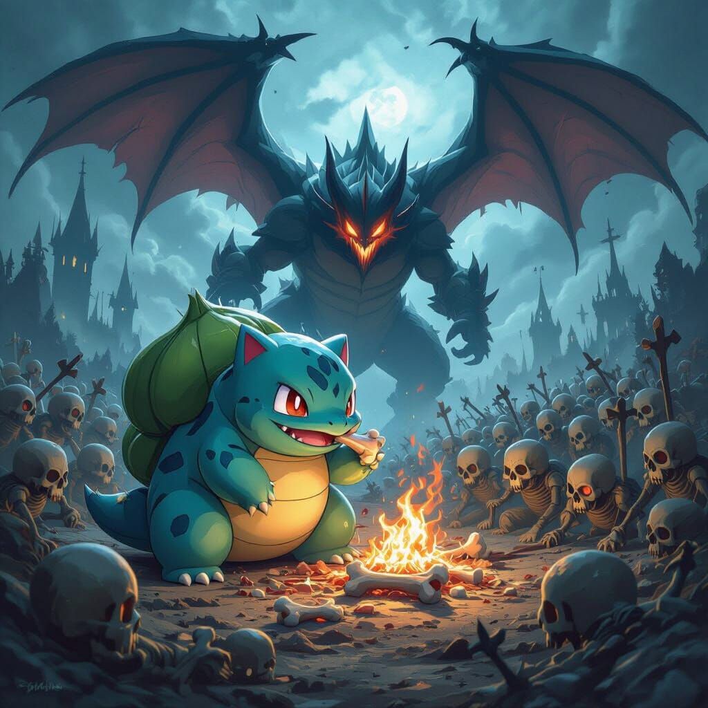 Undead Pokémon Army vs. Charizard and Lich