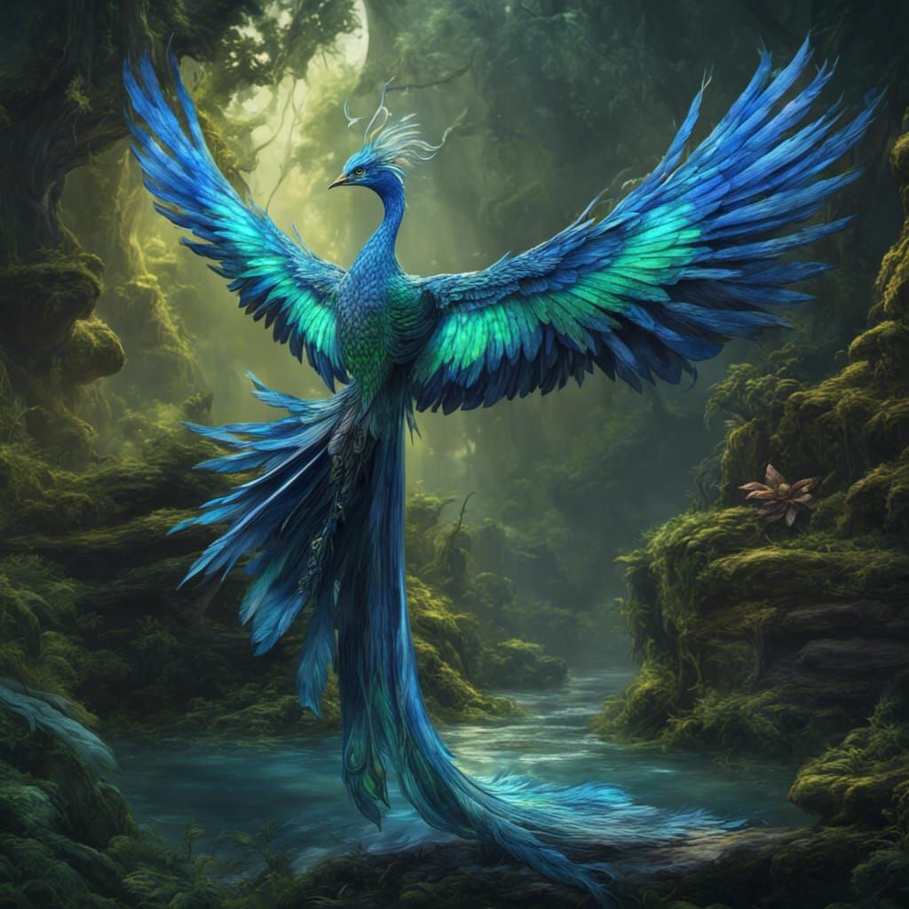 Hyperdetailed Magical Bird in Dark Fantasy Concept Art