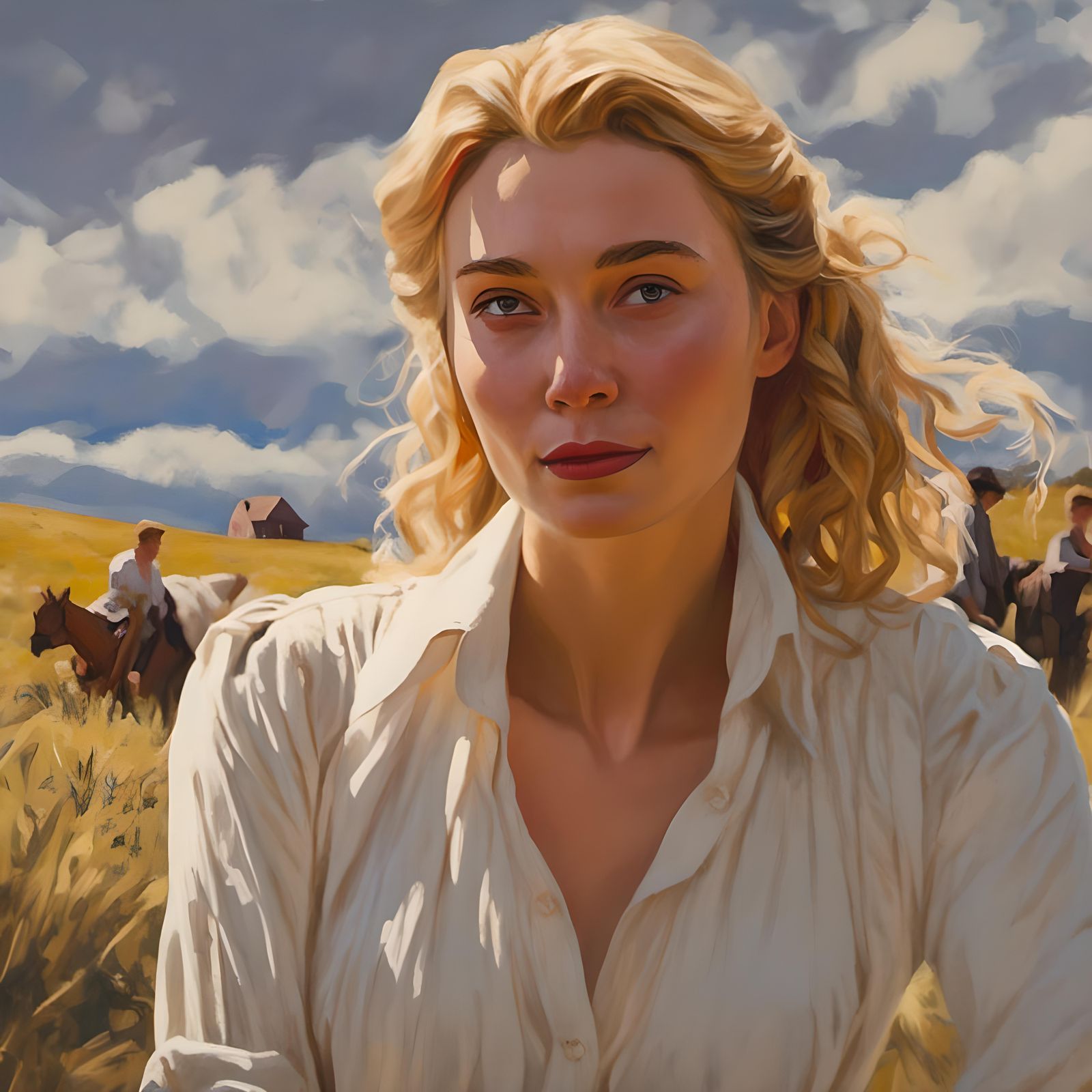 Polish Woman Portrait with Realistic Skin Details