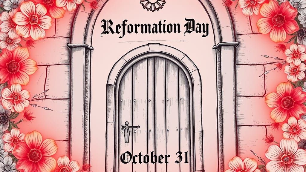 Martin Luther Nails 95 Theses to Castle Church Door