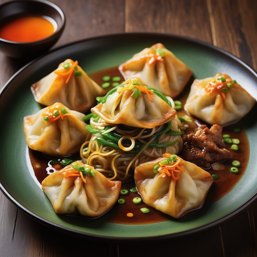 Crispy Fried Pork Mandu in Traditional Korean Style