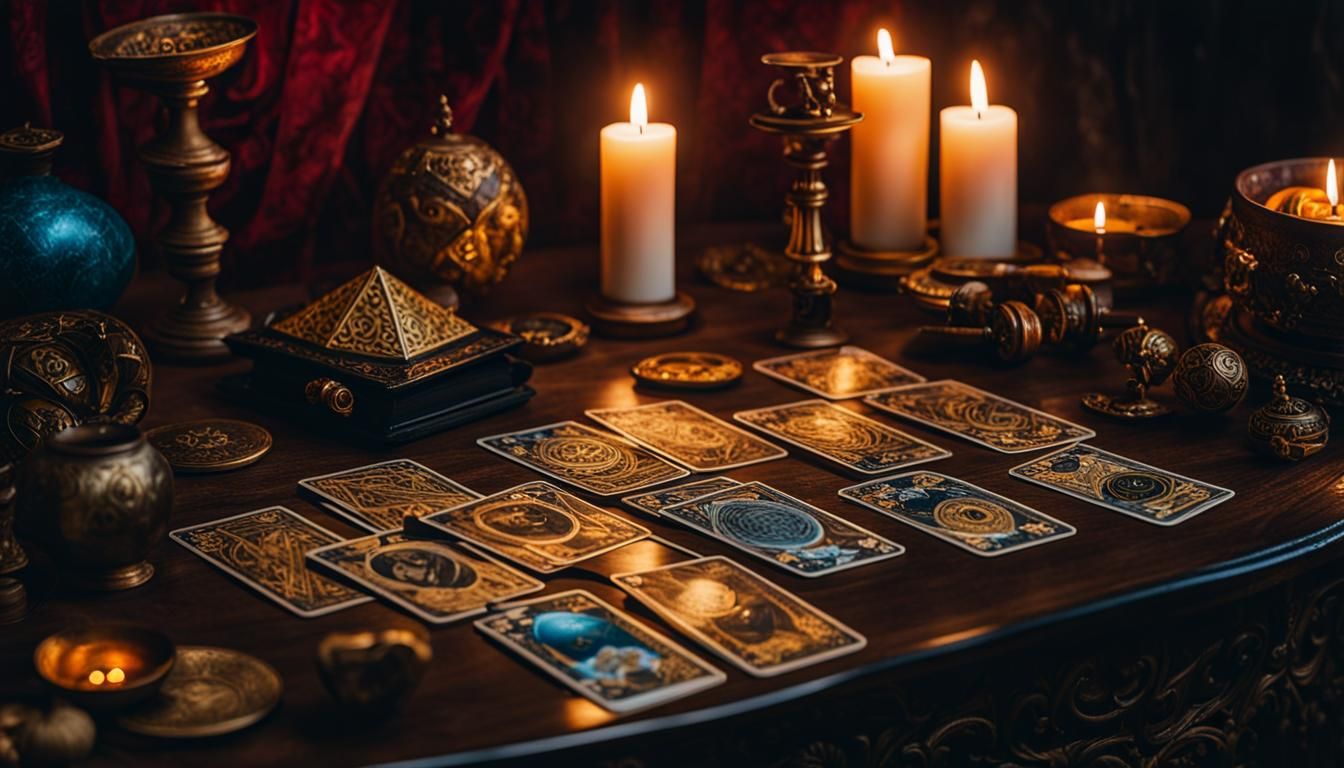 Eldritch Tarot Cards in Dark Fantasy Style