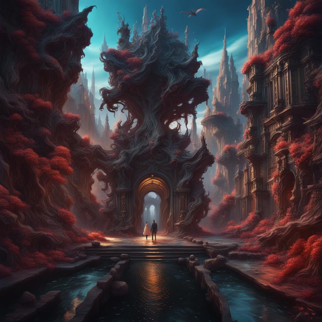 Fantastical Abstract Portraits in Detailed Matte Painting