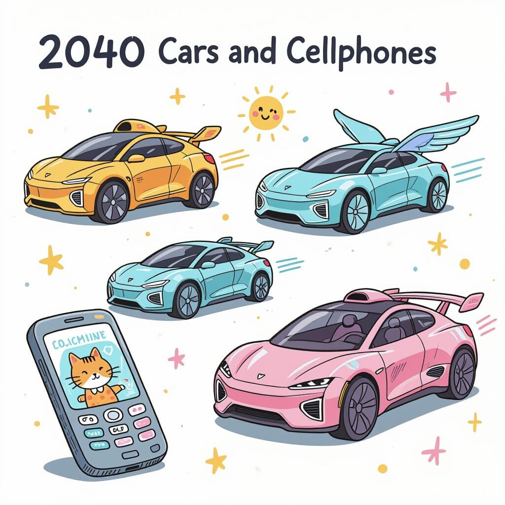 Futuristic 2040 Cars & Phones for Kids