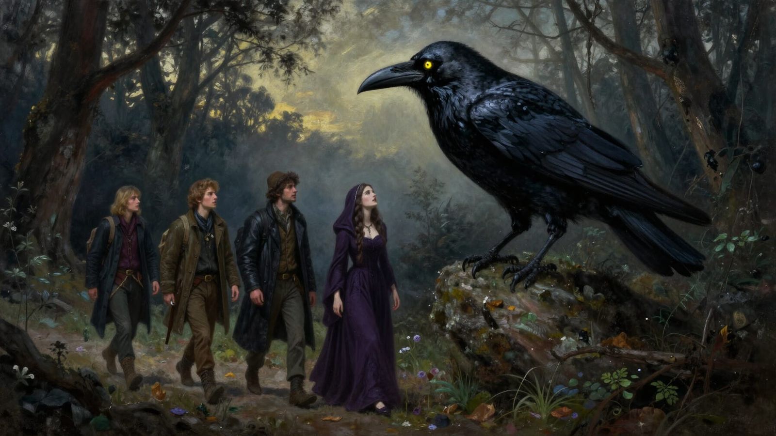 Twilight Forest Alliance: Adventurers and a Mystical Raven