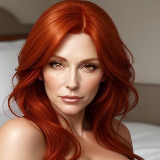 Attractive Woman Waking Up Close-Up Portrait