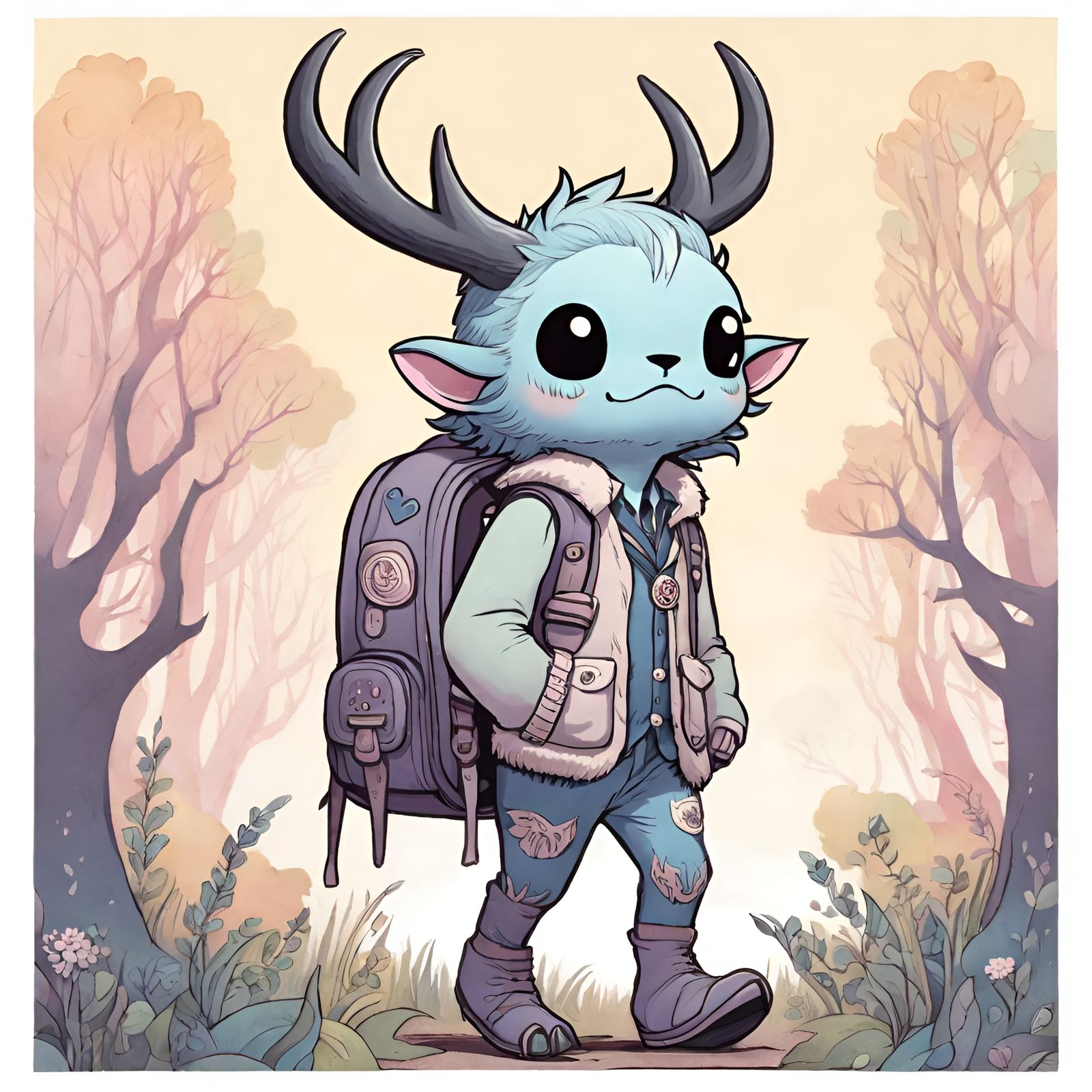 Chibi Wendigo's First Day of School