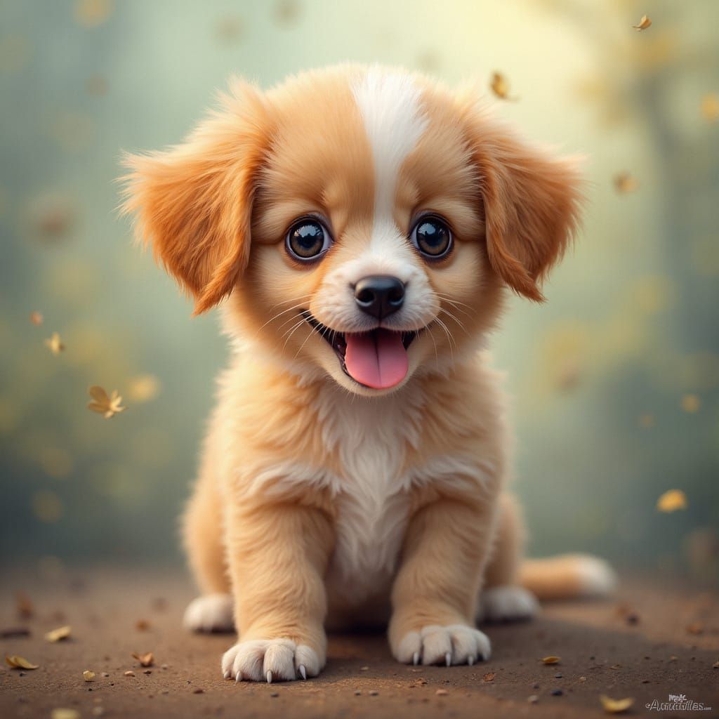 🌈sparkle large eyed 👀 pretty puppy 🐶 🌺 🌻