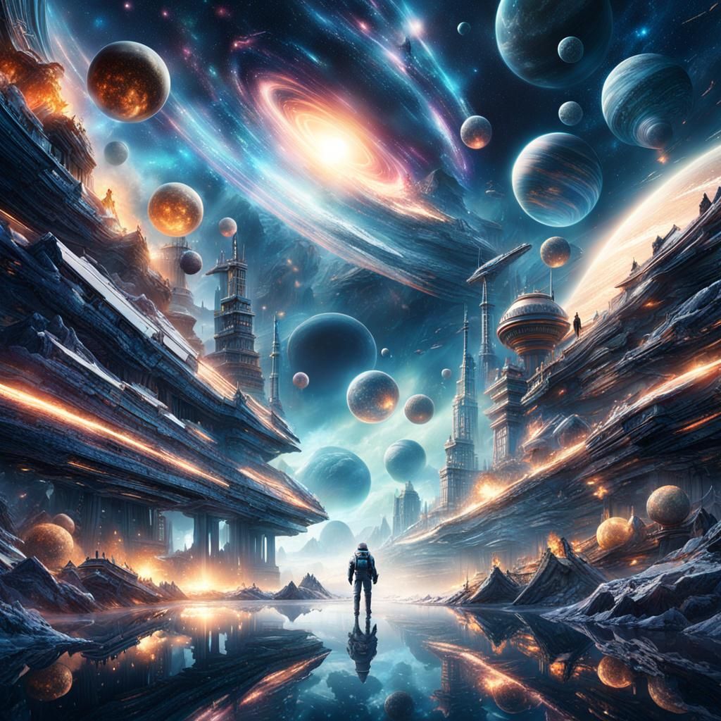 Epic Galaxy Digital Matte Painting