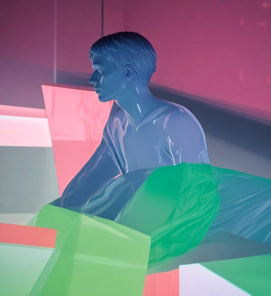 Surreal Neon Installation Art Piece