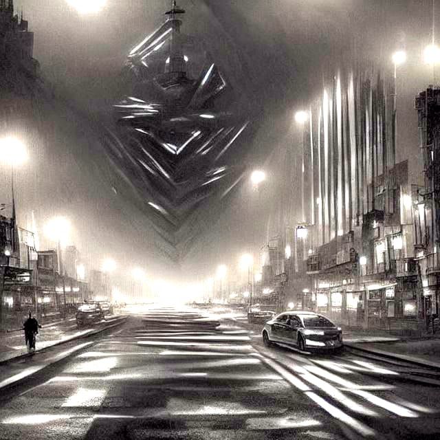 Neon Cyberpunk Cityscape in Hyperrealistic Style