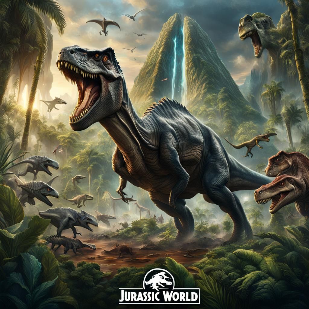 Epic Jurassic World Dinosaur Poster