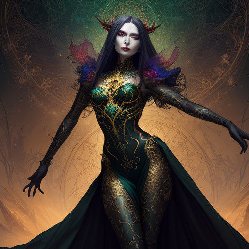 Ethereal Vampire Dancing in a Whispers of Ancient Mysticism