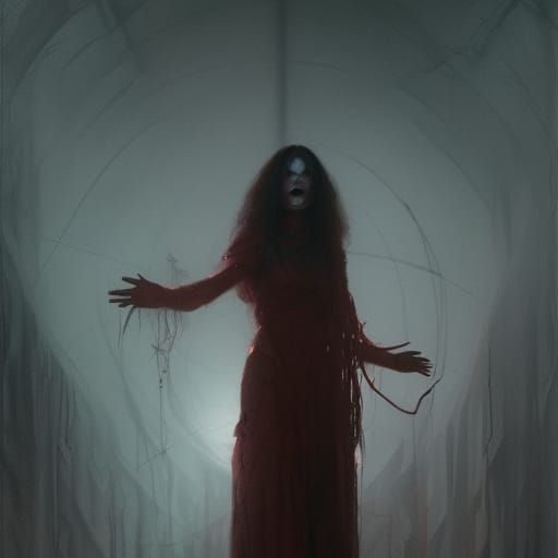 Creepy Occult Mother Suspiriorum in Dark Fantasy Style