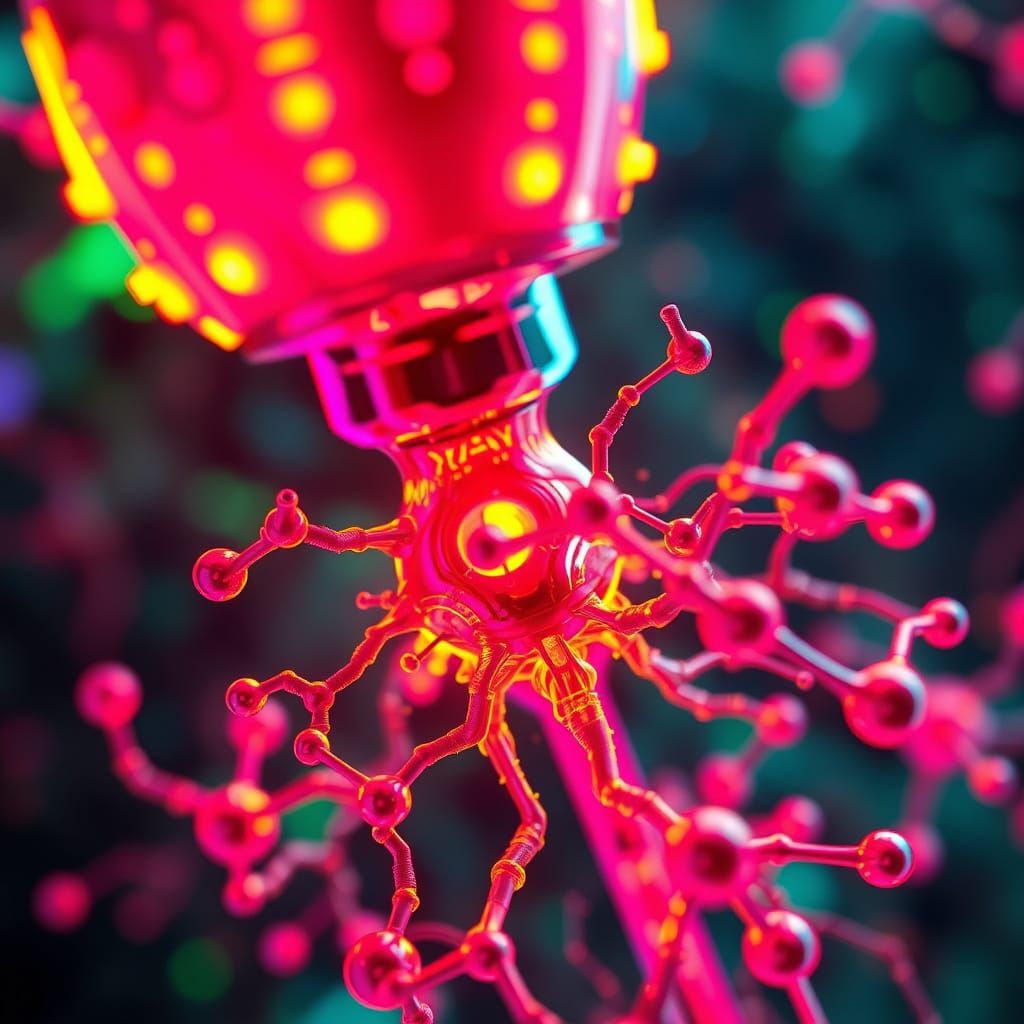 Moroidin Stimulates Nociceptors in Futuristic Illustration