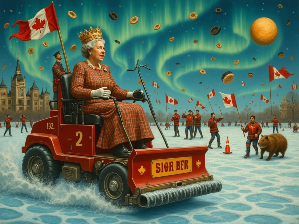 Queen Elizabeth II in Surreal Hosercore Portrait