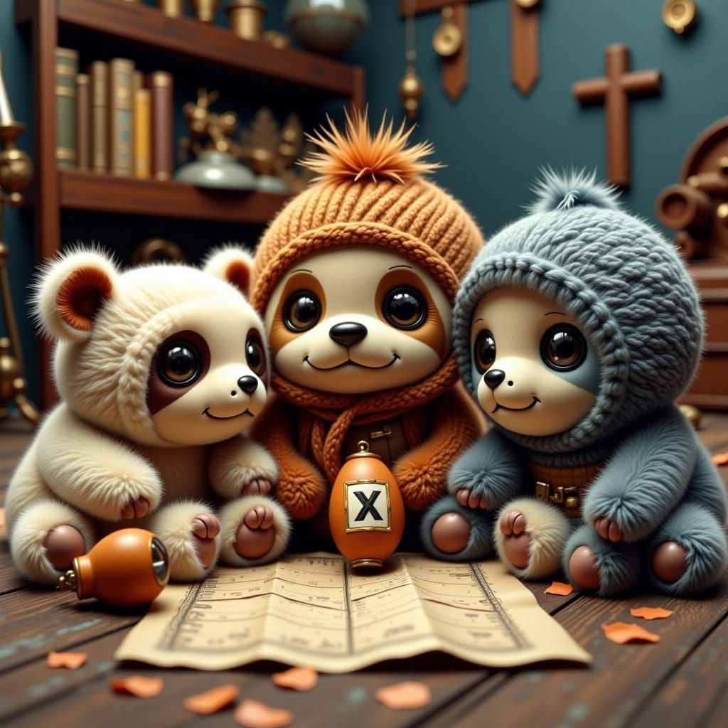 Plushies Embark on Treasure Hunt Adventure
